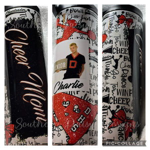 CUSTOM CHEER TUMBLER WITH PHOTO